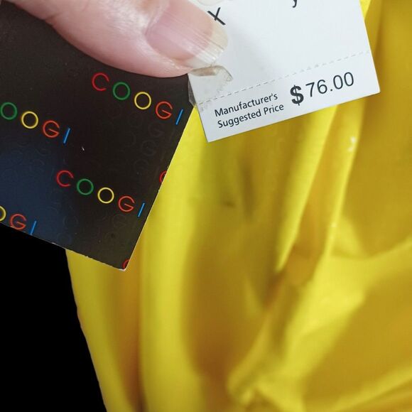 NWT Coogi Womens Plus 3X Yellow Halter Maxi Swim Cover Up Dress Plunge Backless - Picture 12 of 14